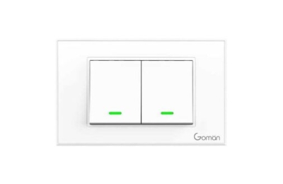 Công tắc đèn WIFI cổ điển 2 nút GOMAN GM-WUS-226-2W/G (Dành cho nhà cũ)