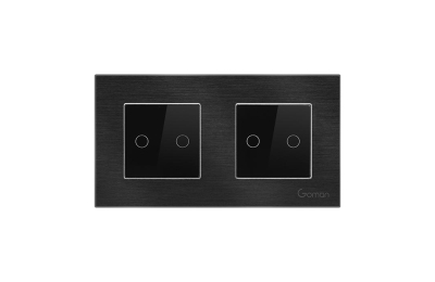 Công tắc đèn thường mặt đôi 2 nút GOMAN GM86-N2DB2S/B/G