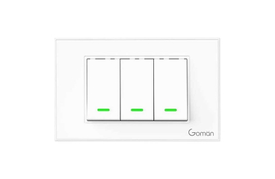 Công tắc đèn WIFI cổ điển 3 nút GOMAN GM-WUS-226-3W/G (Dành cho nhà cũ)