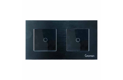 Công tắc đèn WIFI mặt đôi 1 nút GOMAN GM86-W2DB1S/B/G