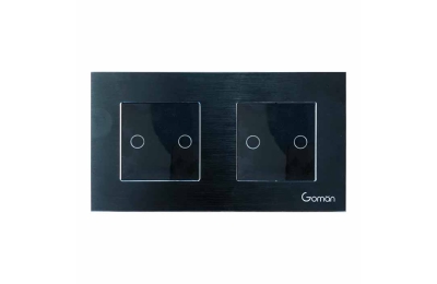 Công tắc đèn WIFI mặt đôi 2 nút GOMAN GM86-W2DB2S/B/G