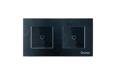 Công tắc đèn thường mặt đôi 1 nút GOMAN GM86-N2DB1S/B/G