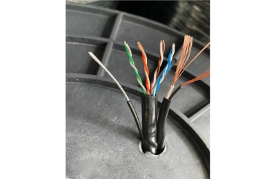 Cáp mạng CAT5 8 lõi ngoài trời kèm dây nguồn có sợi chịu lực