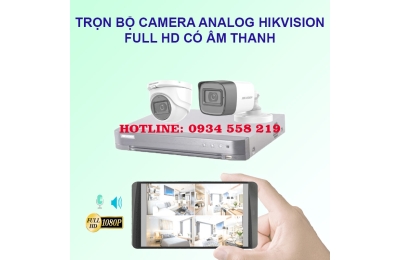 Trọn bộ camera Analog HIKVISION 2 Megapixel 1080P Có âm thanh