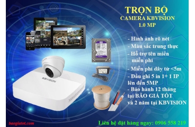 Trọn bộ camera HD KBVISION 1.0MP