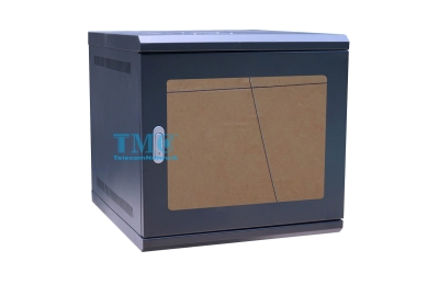 Tủ mạng - Tủ rack TMC 19 inch 10U D600 TM106WBM-B màu đen cửa mica