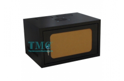 Tủ mạng - Tủ rack TMC 19 inch 6U D600 TM660WBM-B màu đen cửa mica